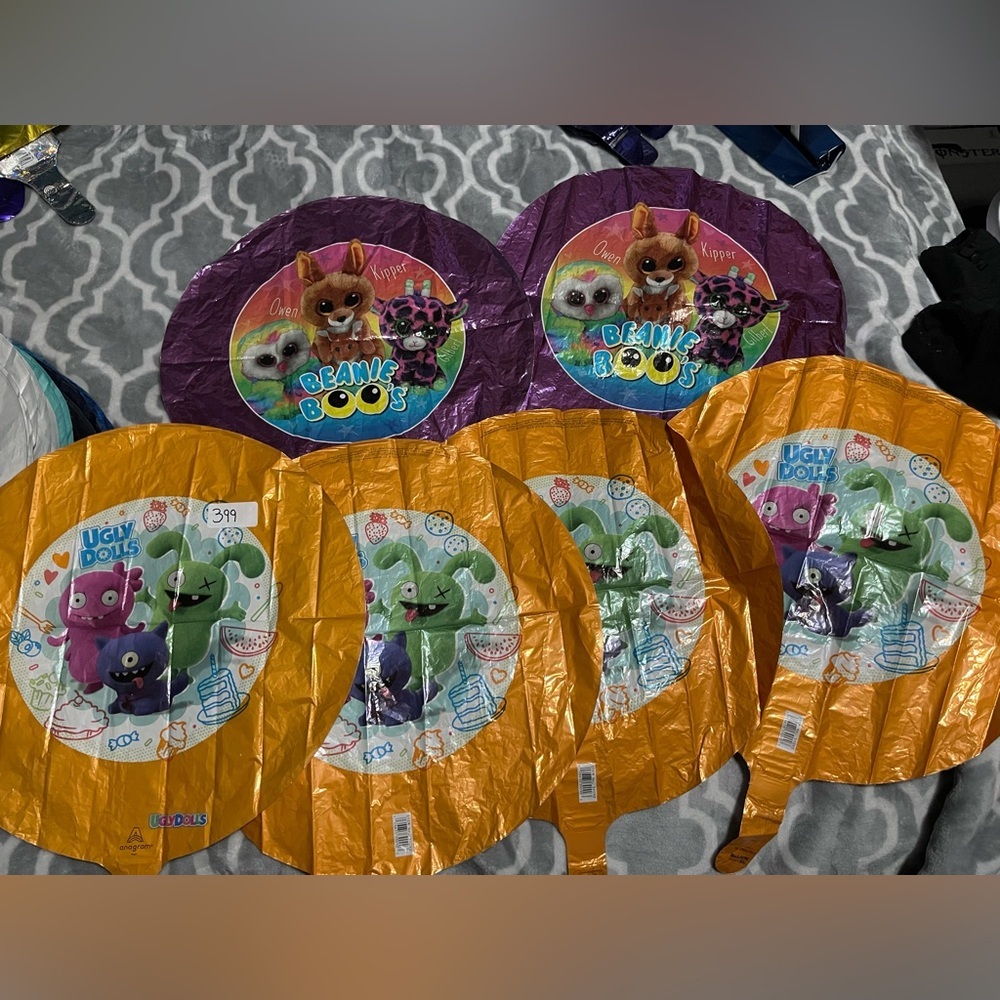 Helium party balloons bundle for bouquet, beanie boos and ugly dolls, new